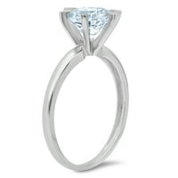 2ct okrugli rez plavi simulirani dijamant 18k bijeli zlatni godišnjica za angažman prsten veličine 6.25