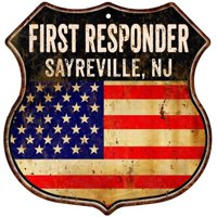 NJ prvi odgovor USA Metal znak Fire policije 211110022836