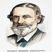 Gustav Robert Kirchhoff n. Njemački fizičar. Crtanje 1888. Print Poster by