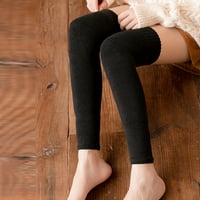 Čarape Muške ženske debele noge Tople noge Velvet Clee čarape crne čarape