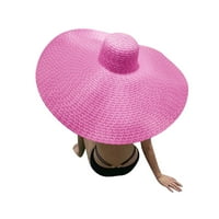 Sun Cap za muškarce Žene Unise Ljetni stil Moda Velika sunčana šešir Beach Anti-UV Zaštita od sunca Kaput Hot Pink