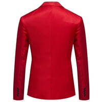 Pimfylm Muški bluzini Business Mens Blazer jakne crvena 4xl