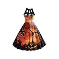 Ženski Halloween kostim bez rukava za cipele sa paukom od pumpe za ispis za tematsku zabavu