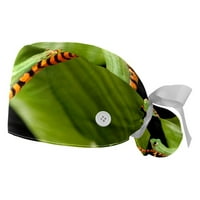 Ownta Radna kapa sa gumbom i dugačkim poslom psi životinjska kravata za žene za žene Muškarci Nature Forest Frog Frog