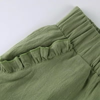 FOPP Prodavač Ljeto Ženska udobna udobna boja, casual elastični džep labav fit ruffled rubove kratke