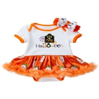 Grianlook Baby Slatka elastična struka Outfit odijelo kratkih rukava Puffy Halloween Outfits Početna