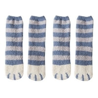 Parovi ženskih ležernih životinja Print pamuk uzorak Lady Socks Tube Udobne čarape Socks Sky Blue_ Jedna