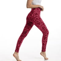 Aaiymet Work Lombers za žene gamaše Termički ispis Imitacija traper tajice tajice Pješačke pantalone odijelo joga