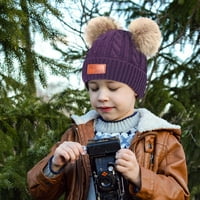Wmkox8yii djeca zimska beanie šešir toplica gusta skijalica s pahuljicama zimska šešir za djevojke dječake