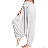 Žene modne čvrste boje Yoga hlače Udobno casual visokog struka Sportske hlače Žene Visoko struk joga