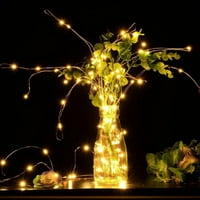 Bajkovita svjetla svjetla sa prekidačem na isključenoj boji, vodootporna bakrena žica božićna svjetla