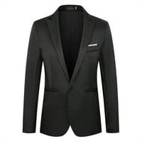 Muški gumb Blazer kaput kaput poslovnih vjenčanica odijelo rever slim fit jakne odjeće Khaki 4xl