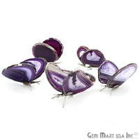 Purple Agate Slice Butterfly, Domaći dekor, Boho dekor, Agate Slice, Leptir krila, Agate Geode, Leptir Gemstone