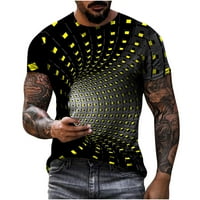 Muške modne majice kratkih rukava Smiješno 3D digitalni ispis posada za izrez za izrez za izrez stilski