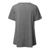 iopqo T majice za žene Ženska dama moda Print kratki rukav casual tanic ljetna košulja Dnevna bluza