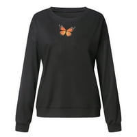 Ženski vrhovi zazor, ženska modna puna boja leptir džemper s dugim rukavima