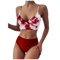 Forestyashe Jedan kupaći kostim za žene bandeau zavoj bikini set push-up brazilski kupaći kostimi za