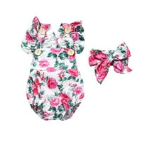 Mikilon Toddler Dječji ručni ručni ručni cvijet za glavu s dvije komade dječja odjeća za djecu za djevojke