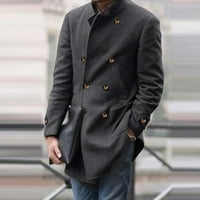 Zimski kaput za muškarce modne muške jakne verzija umjetne vunene muške jakne dvostruki ovratnik topli