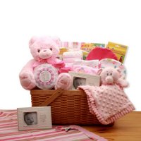 Poklon košarica 890792-P Moja prva medvjedić nova poklon korpa za bebe - ružičasta