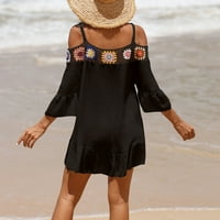 Za žene Crochet bikini pokrov na plaži klizni izrez Nepravilni kupaći kostimi poklopci za plažu odjeća