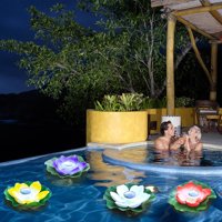 Virmaxy Popust LED solarni bazen koji plovi loto-lagano vrtnu vodenu svjetiljku
