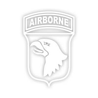 101ST naljepnica u zraku u zraku - samoljepljivi vinil - otporan na vremenske uvjete - izrađene u SAD - mnogo boja i veličina - vrišteći orlovi lagane pješadije