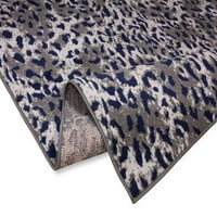 Opremljeno My Place Leopard Print Zatvoreni Područji Rug. Ft, tamno siva, pravougaonog akcentnog tepiha