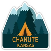 Chanute Kansas suvenir Vinil naljepnica za naljepnicu Kamp TENT dizajn