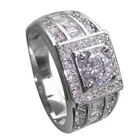 Modni muškarci Rhinestone Vjenčani angažman prsten za prsten za zabavu Dekor nakit poklon