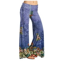 Corashan ženske široke noge Palazzo hlače Ležerne prilike cvjetne pantalone sa pantalonama