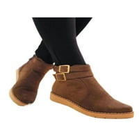 Ferndule Womens Vintage čizme Zip up gležvne čizme Udobne zimske čizme Lagane casual cipele hodajući