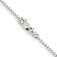 Karat u karatsu bijeli sterling srebrni ultra tanki ogrlica od perlice