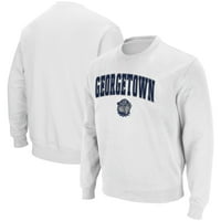 Muški kolosseum bijeli Georgetown Hoyas Arc & logotip suzbijaju puloversku dukseru