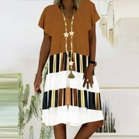 Sayhi stil Print dugih haljina rukav za vrata Žene etničke sa okruglim kratkim i ženskim haljinama kratka