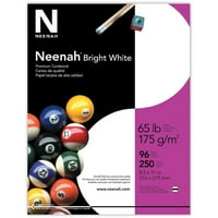 Neenah Paper Inc Neenah Bright White Cardstock - Svjetlina - pismo - 1 2 11 - LB osnova težina - glatka
