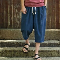 Vivianyo HD pantalone za muškarce Clearence muške ležerne tanke sportske hlače CALF-duljine posteljine