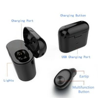 Bluetooth slušalica, Bluetooth Wireless Earbud Time reprodukcije MINI JEDINSKI BLUETOOTH EARBUD s prijenosnim kućištem za punjenje Nevidljive automobile Bluetooth slušalice za ruke bez ruku
