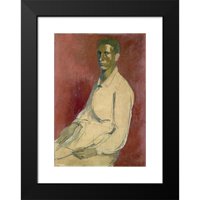Franz Marent Crna modernog uokvirenog muzeja Art Print pod nazivom - samoportret u tri-kvarcu