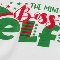 Porodični božićni PJS Usklađivanje setova ELF Pismo Ispis Jammyes za bebe Odrasli Kids Holiday Xmas