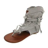 Sandale za žene retro boemske ljetne tasselne čizme Sandal Back Strappy Open Toe Ležerne sandale Rimska