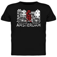 Amsterdam City Bicikl majica Muškarci -Image by Shutterstock, muško X-Veliki