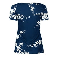 Tunike ili vrhovi za nošenje košulja za žene za žene Ljeto, dame Basic V izrez Loop Fit vrhovi kratkih