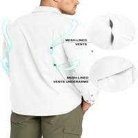 Muške majice s dugim rukavima 33.000ft Lagano brzo suho za zaštitu od sunca UV ribolovna putna košulja