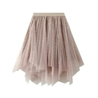 Coduop Žene Tulle Tutu Suknja Shiny Star Sequin midi elastična mreža princeza suknja linija