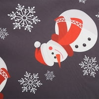 Ženski trgnjak božićni tisak dugih rukava visoka haljina struka HOT6SL4487464