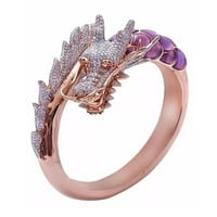 Najbolji poklon nakit modnih prstenova ženske modne zmajeve ruža pozlaćena bijela prstena ruža zlata