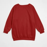 Duks pulover za žene Novogodišnja zrna dugih rukava bluza s dugim rukavima Lagana dukserica CREW CALEST