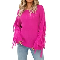 Džemper za žene Žene Ležerne prilike velike veličine Duks s dugim rukavima Duks s dugim rukavima Džemper za vrat za posadu Top pada odjeća odjeća