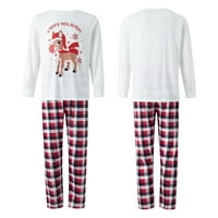 Božićna porodica koja odgovara pidžami za parove vlasnica dugih rukava Xmas jelena majica + casual plairane hlače PJS set